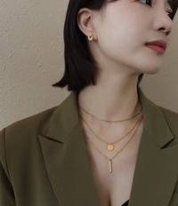Three Layer Neck Chain - Gold